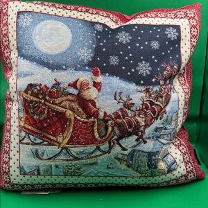 Christmas Santa Claus Decorative Pillow 19x18inch NWT